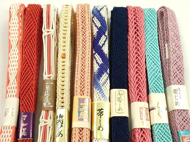 平和屋本店■夏物　和装小物　帯締め10本セット　逸品　未使用　CXAA0392s5