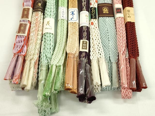 平和屋本店■夏物　和装小物　帯締め10本セット　逸品　未使用　CXAA0394s5