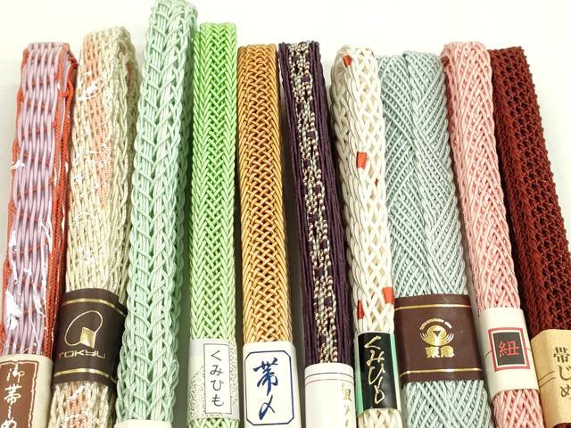 平和屋本店■夏物　和装小物　帯締め10本セット　逸品　未使用　CXAA0394s5