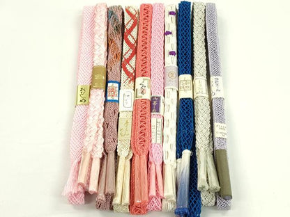 平和屋本店■夏物　和装小物　帯締め10本セット　逸品　未使用　CXAA0395s5
