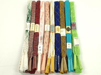 平和屋本店■夏物　和装小物　帯締め10本セット　逸品　未使用　CXAA0398s5