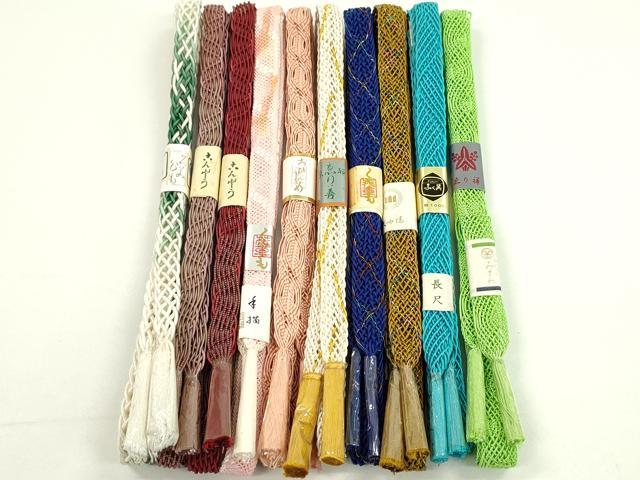 平和屋本店■夏物　和装小物　帯締め10本セット　逸品　未使用　CXAA0398s5