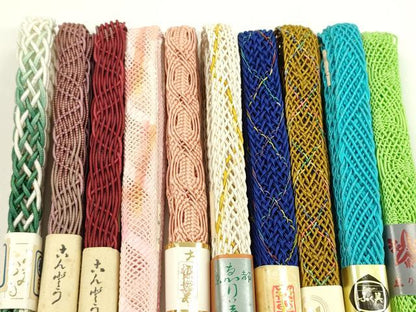 平和屋本店■夏物　和装小物　帯締め10本セット　逸品　未使用　CXAA0398s5