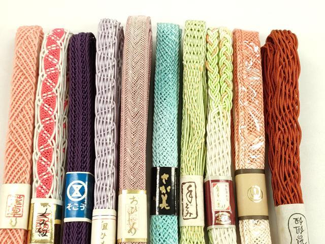 平和屋本店■夏物　和装小物　帯締め10本セット　逸品　未使用　CXAA0400s5