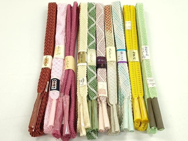 平和屋本店■夏物　和装小物　帯締め10本セット　逸品　未使用　CXAA0401s5