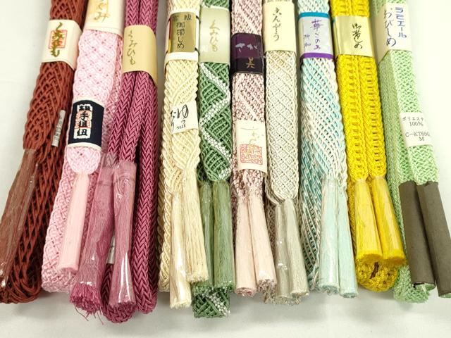 平和屋本店■夏物　和装小物　帯締め10本セット　逸品　未使用　CXAA0401s5