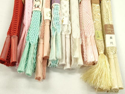 平和屋本店■夏物　和装小物　帯締め10本セット　長尺あり　逸品　未使用　CXAA0402s5
