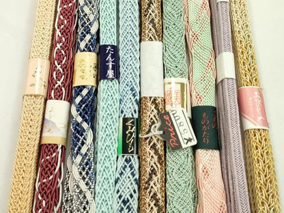 平和屋本店■夏物　和装小物　帯締め10本セット　逸品　未使用　CXAA0403s5