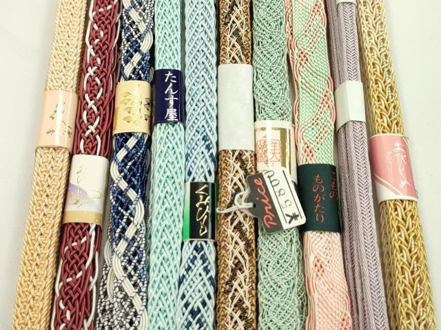 平和屋本店■夏物　和装小物　帯締め10本セット　逸品　未使用　CXAA0403s5