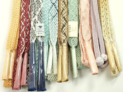 平和屋本店■夏物　和装小物　帯締め10本セット　逸品　未使用　CXAA0403s5