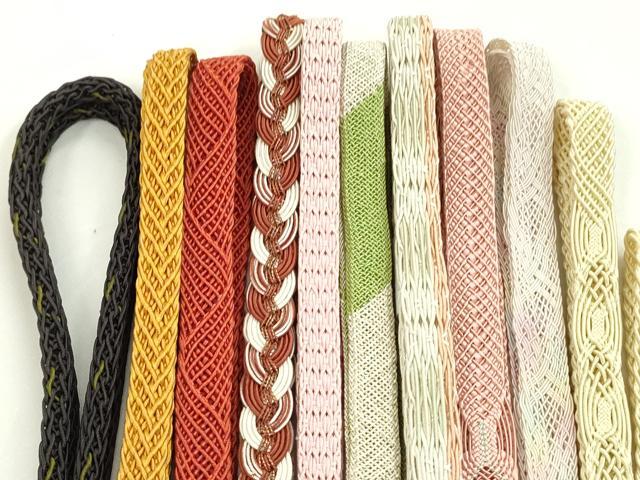 平和屋本店■夏物　和装小物　帯締め10本セット　逸品　未使用　CXAA0404s5