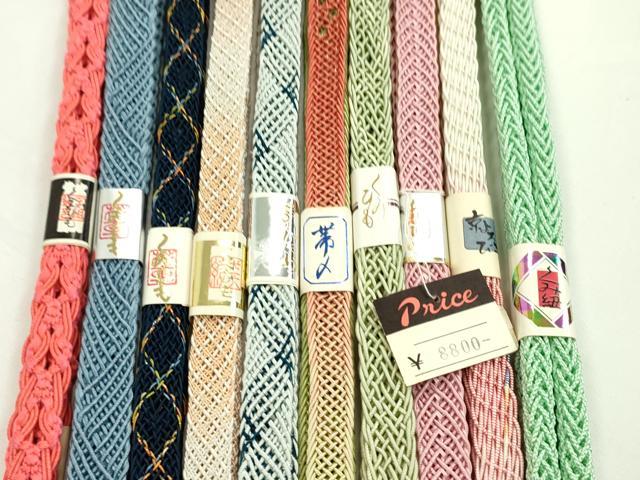 平和屋本店■夏物　和装小物　帯締め10本セット　逸品　未使用　CXAA0406s5