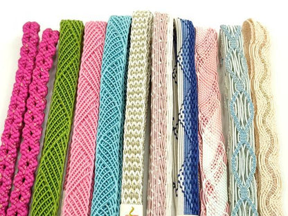 平和屋本店■夏物　和装小物　帯締め10本セット　逸品　未使用　CXAA0407s5
