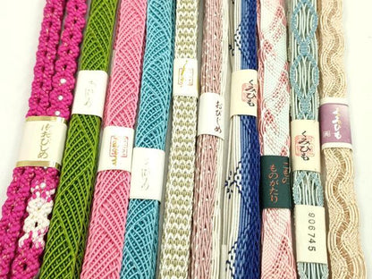 平和屋本店■夏物　和装小物　帯締め10本セット　逸品　未使用　CXAA0407s5