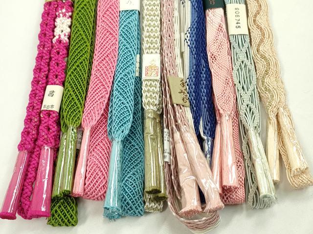 平和屋本店■夏物　和装小物　帯締め10本セット　逸品　未使用　CXAA0407s5