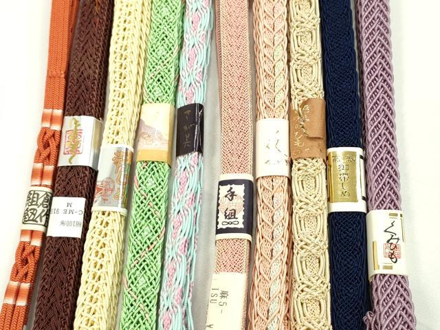 平和屋本店■夏物　和装小物　帯締め10本セット　逸品　未使用　CXAA0408s5