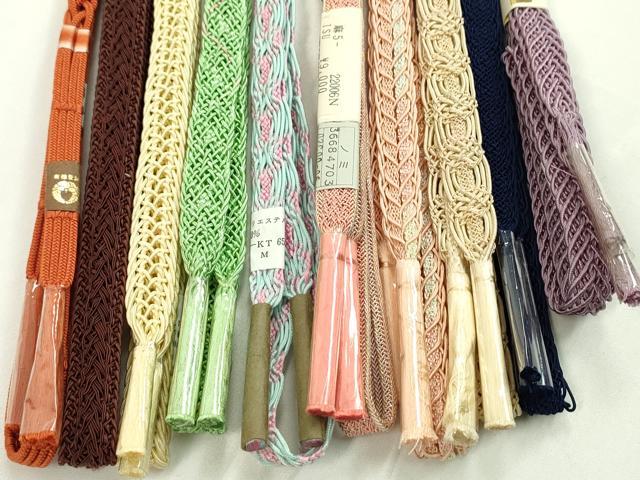 平和屋本店■夏物　和装小物　帯締め10本セット　逸品　未使用　CXAA0408s5