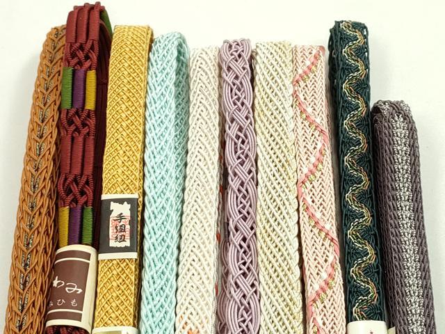 平和屋本店■夏物　和装小物　帯締め10本セット　逸品　未使用　CXAA0409s5
