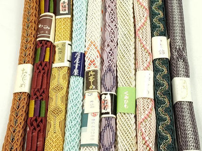 平和屋本店■夏物　和装小物　帯締め10本セット　逸品　未使用　CXAA0409s5