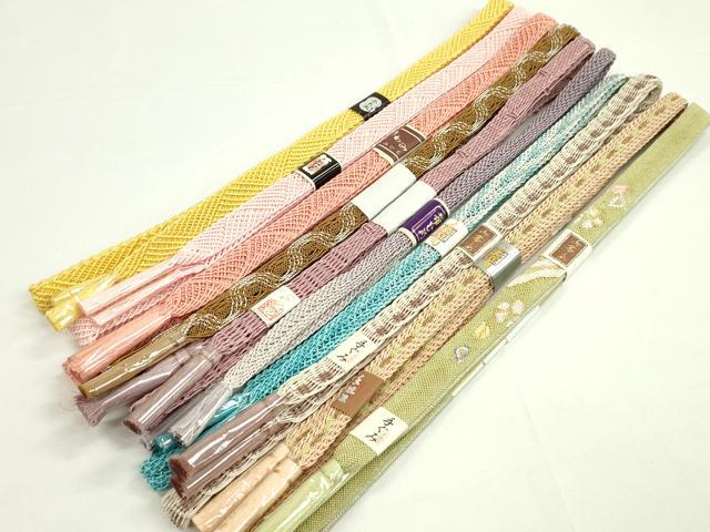 平和屋本店■夏物　和装小物　帯締め10本セット　長尺あり　逸品　未使用　CXAA0410s5