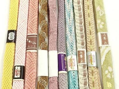 平和屋本店■夏物　和装小物　帯締め10本セット　長尺あり　逸品　未使用　CXAA0410s5