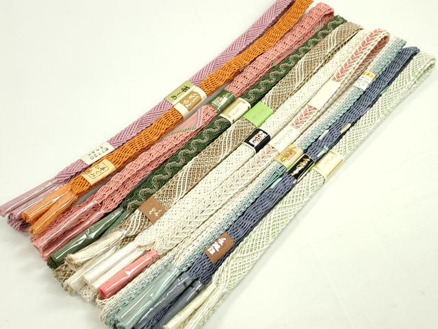 平和屋本店■夏物　和装小物　帯締め10本セット　逸品　未使用　CXAA0411s5