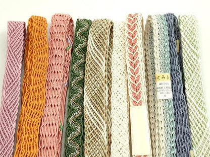 平和屋本店■夏物　和装小物　帯締め10本セット　逸品　未使用　CXAA0411s5