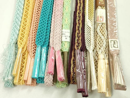 平和屋本店■夏物　和装小物　帯締め10本セット　逸品　未使用　CXAA0412s5