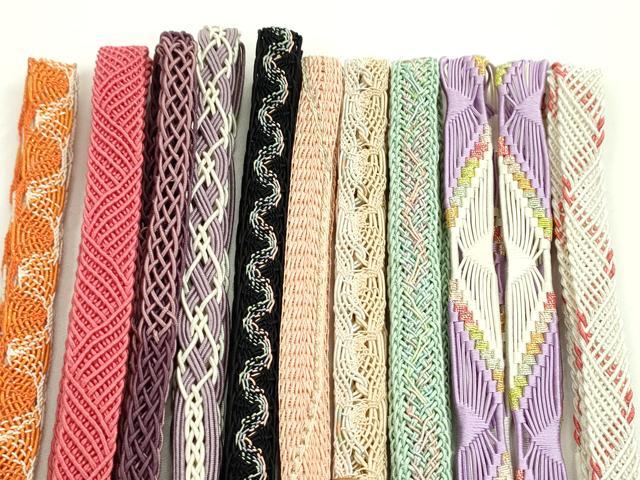 平和屋本店■夏物　和装小物　帯締め10本セット　逸品　未使用　CXAA0413s5