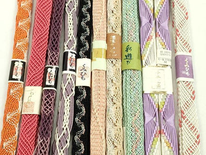 平和屋本店■夏物　和装小物　帯締め10本セット　逸品　未使用　CXAA0413s5