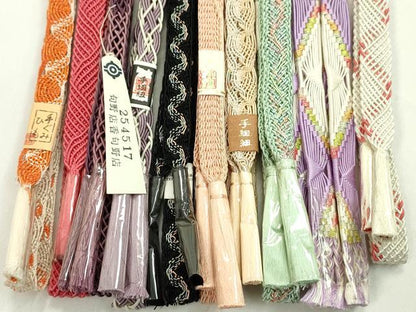 平和屋本店■夏物　和装小物　帯締め10本セット　逸品　未使用　CXAA0413s5