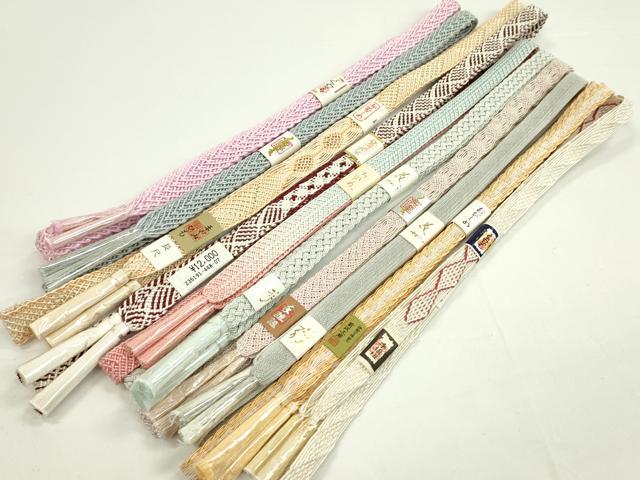 平和屋本店■夏物　和装小物　帯締め10本セット　逸品　未使用　CXAA0414s5
