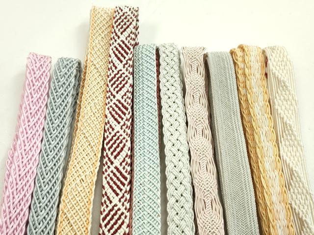 平和屋本店■夏物　和装小物　帯締め10本セット　逸品　未使用　CXAA0414s5