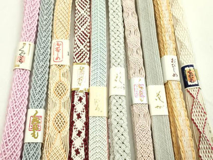 平和屋本店■夏物　和装小物　帯締め10本セット　逸品　未使用　CXAA0414s5