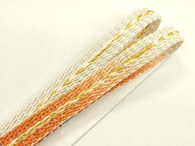 平和屋本店■夏物　和装小物　帯締め・帯揚げセット　逸品　未使用　CXAA0415s5