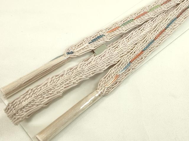 平和屋本店■夏物　和装小物　帯締め・帯揚げセット　逸品　未使用　CXAA0416s5