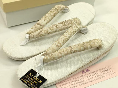 平和屋本店■和装小物　亜麻草履　スリーシーズン　春夏秋　麻　箱付き　逸品　新品　CXAA0423s5