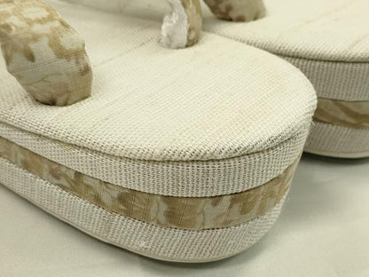 平和屋本店■和装小物　亜麻草履　スリーシーズン　春夏秋　麻　箱付き　逸品　新品　CXAA0423s5