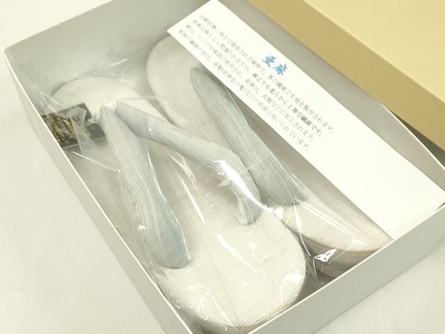 平和屋本店■和装小物　亜麻草履　スリーシーズン　春夏秋　麻　箱付き　逸品　新品　CXAA0438s5
