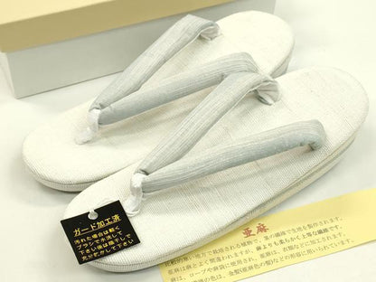 平和屋本店■和装小物　亜麻草履　スリーシーズン　春夏秋　麻　箱付き　逸品　新品　CXAA0439s5