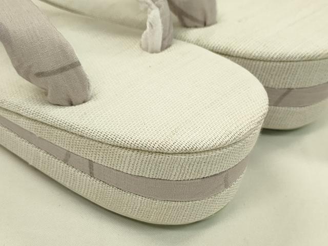 平和屋本店■和装小物　亜麻草履　スリーシーズン　春夏秋　麻　箱付き　逸品　新品　CXAA0445s5
