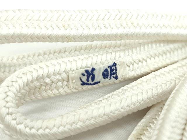 平和屋本店■極上　有職組紐道明　帯締め　冠組　白　宮内庁御用　国立博物館御用　東京芸術大学御用　逸品　未使用　CXAA0538s5
