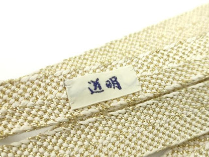 平和屋本店●極上 有職組紐道明 帯締め 笹浪組 白×金 宮内庁御用 国立博物館御用 東京芸術大学御用 逸品 CXAA0573s5