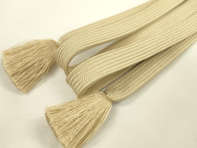 平和屋本店●極上 有職組紐道明 帯締め 高麗組 薄香色 宮内庁御用 国立博物館御用 東京芸術大学御用 逸品 CXAA0591s5