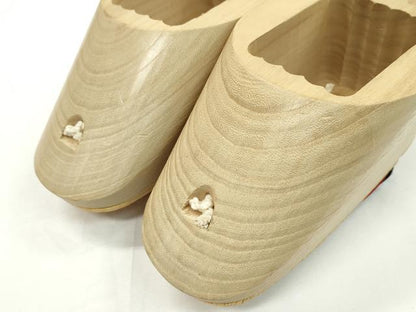 平和屋本店●和装小物　ぽっくり下駄　こっぽり・おこぼ下駄　畳表　花文　逸品　未使用　CXAA0681s6