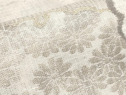 平和屋本店▽極上 スリーシーズン 春夏秋 六通柄袋帯 紬地 雪輪重ね花文 金銀糸 逸品 未使用 CYAA0972s5