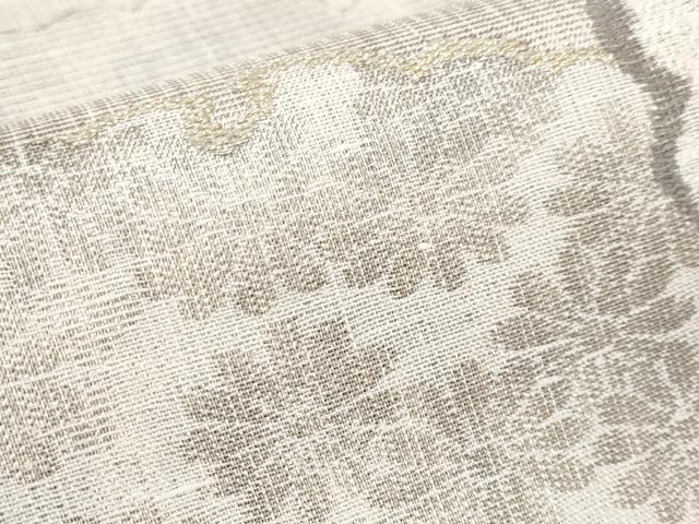 平和屋本店▽極上 スリーシーズン 春夏秋 六通柄袋帯 紬地 雪輪重ね花文 金銀糸 逸品 未使用 CYAA0972s5