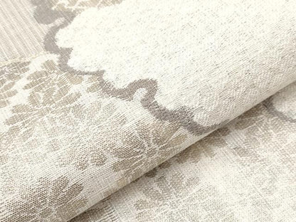 平和屋本店▽極上 スリーシーズン 春夏秋 六通柄袋帯 紬地 雪輪重ね花文 金銀糸 逸品 未使用 CYAA0972s5