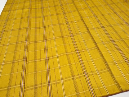 平和屋本店■極上　本場黄八丈　まるまなこ　紬　胴抜き仕立て　逸品　CYAA1006s5