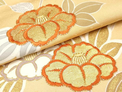 平和屋本店●極上 創業460年・千總 訪問着 駒刺繍 枝椿文 暈し染め 金彩 高島屋扱い 逸品 CYAA1026s5